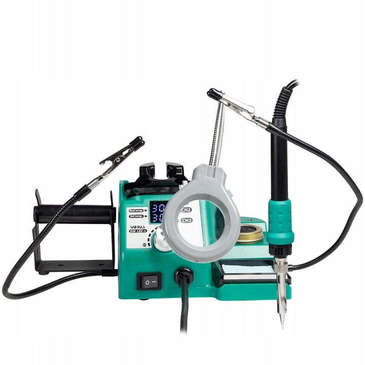 Stacja lutownicza Yihua 926 LED IV 130W 90-480°C+lampa z lupą, trzecia