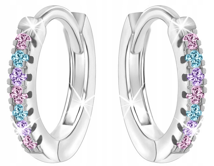 KOLCZYKI SREBRNE DLA DZIEWCZYNKI KÓŁKA koła SREBRO