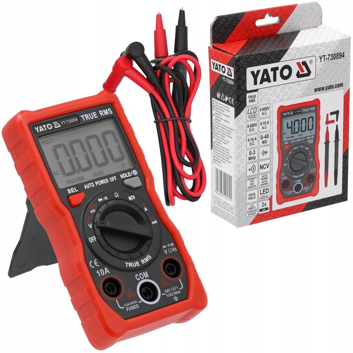 YATO MIERNIK CYFROWY TRUE RMS LCD 4000 AUTOMATYCZNY ZAKRES YT-730894
