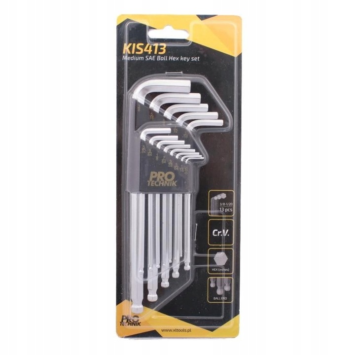 13X KLUCZE IMBUSOWE IMBUS KULKĄ ZESTAW IMBUSY CrV