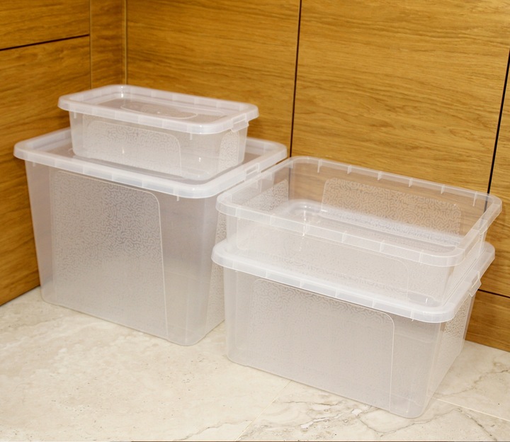 Pojemnik 30 l przezroczysty z pokrywą BPA free do przechowywania