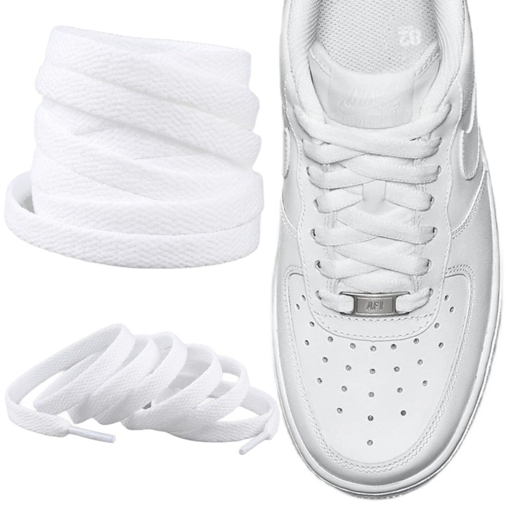 Białe Sznurówki sznurowadła do butów Nike Air Force 1 AF1 o długości 120 cm