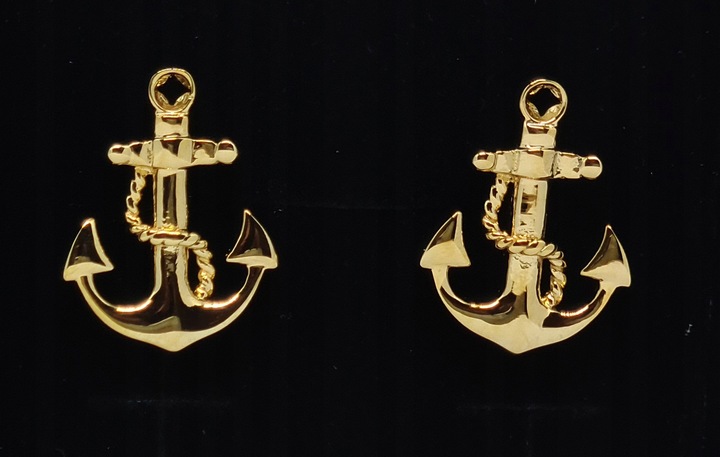 Spinki do mankietów wzór KOTWICA ZŁOTA