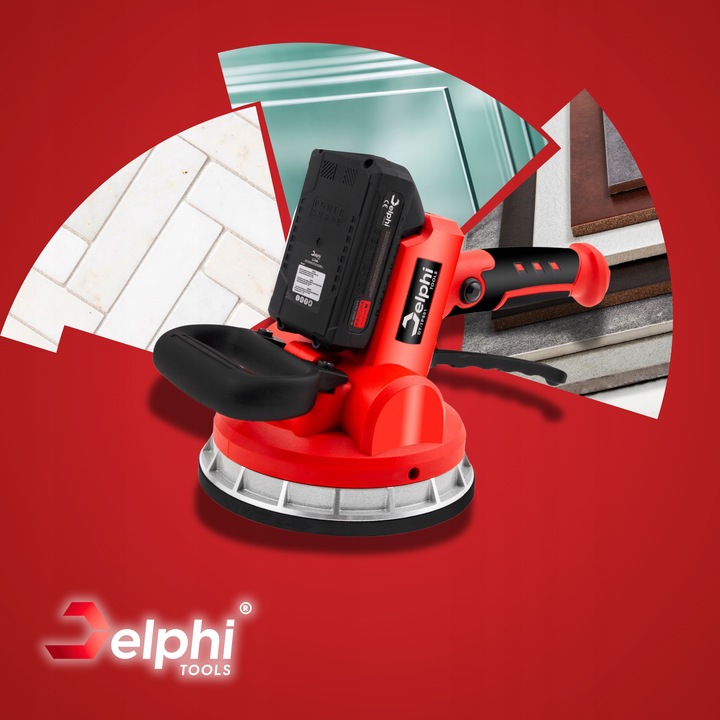 PRZYSSAWKA WIBRUJĄCA DO PŁYTEK WIBRATOR DO POZIOMOWANIA 2xAKU MOCNA