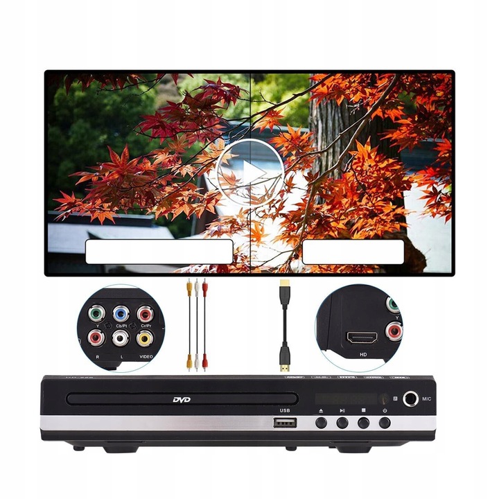 ODTWARZACZ DVD, HDMI, ODTWARZACZ DVD DO TELEWIZORA, MINI ODTWARZACZ DVD