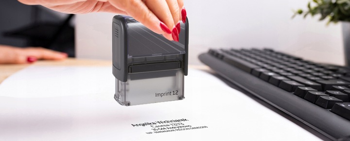 PIECZĄTKA FIRMOWA do 6 linii - IMPRINT 12 - TRODAT 8912 - LEKARSKA BIUROWA