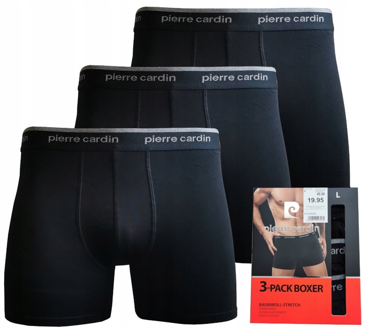 PIERRE CARDIN Bokserki Męskie Majtki 3 SZTUKI