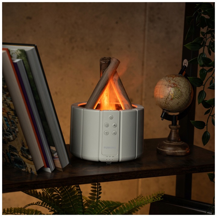 NAWILŻACZ POWIETRZA DYFUZOR LAMPKA NOCNA EFEKT PŁOMIENIA KOMINEK