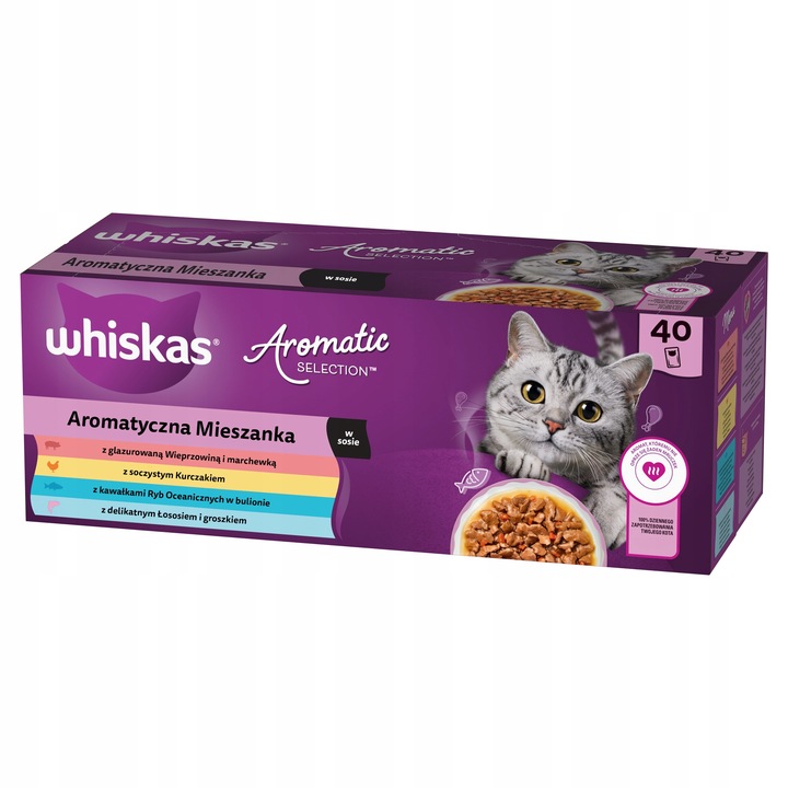 SASZETKI WHISKAS AROMATIC SELECTION AROMATYCZNA MIESZANKA W SOSIE