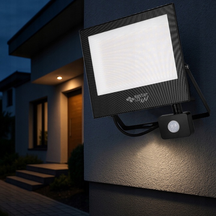 HALOGEN LED z czujnikiem ruchu naświetlacz lampa 50W 4500K ZEWNĘTRZNY