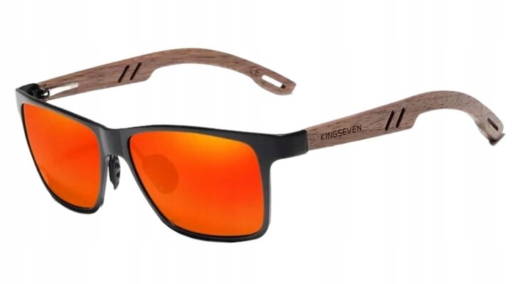 OKULARY PRZECIWSŁONECZNE MĘSKIE KINGSEVEN POLARYZACJA UV400 ZESTAW + ETUI