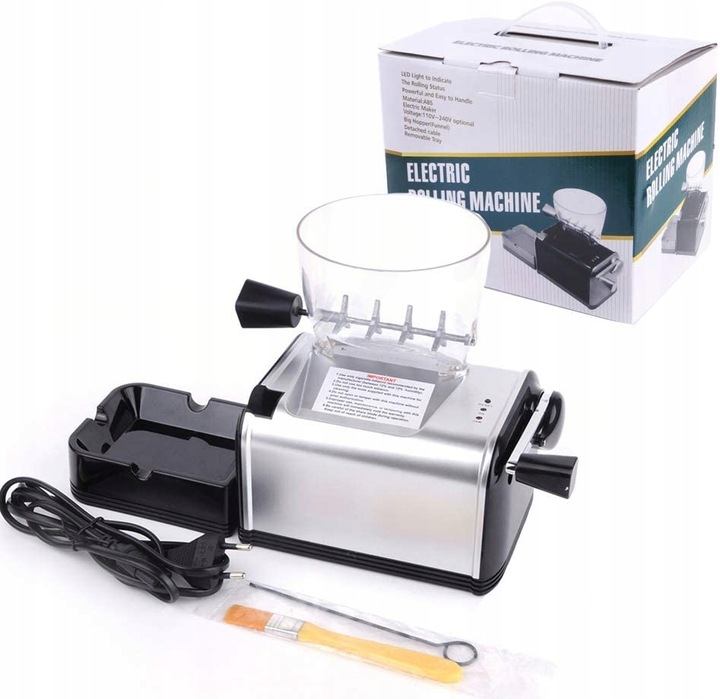 Elektryczna Nabijarka do Papierosów Tłokowa Maszynka Automatyczna Tytoniu
