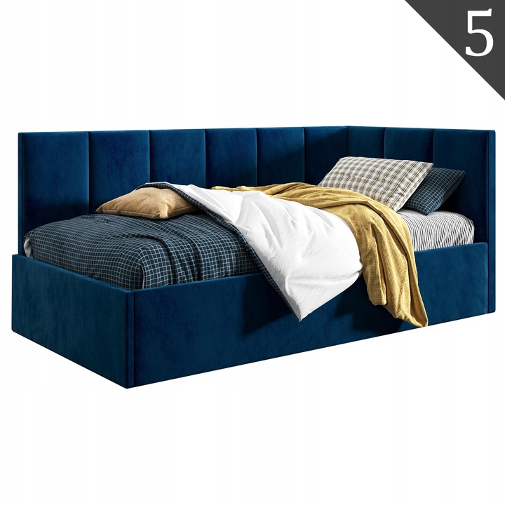 Łóżko młodzieżowe 120x200, Supreme Roma, Tapczan, Pojemnik, Jasny