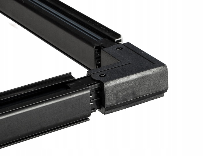 Łącznik Szynowy Kątowy Czarny 90 Stopni 3 Fazowy