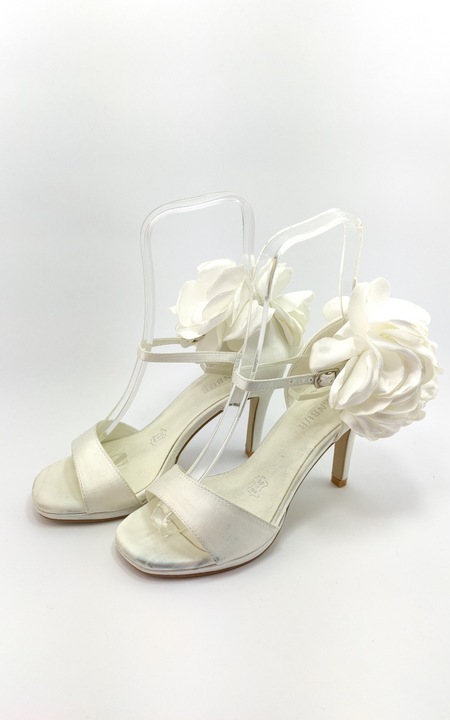 SATYNOWE SANDAŁY ŚLUBNE 35