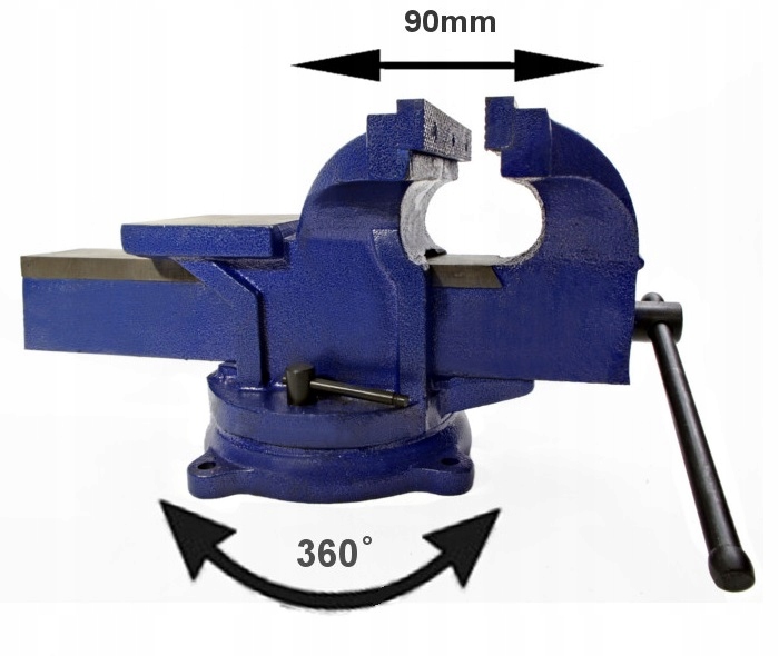 IMADŁO ŚLUSARSKIE 100 MM OBROTOWE Z KOWADŁEM 360 OBROTOWE CIĘŻKIE