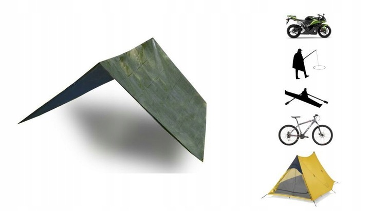 Tarp podłoga mocna płachta namiot 3x3 wodoodporny