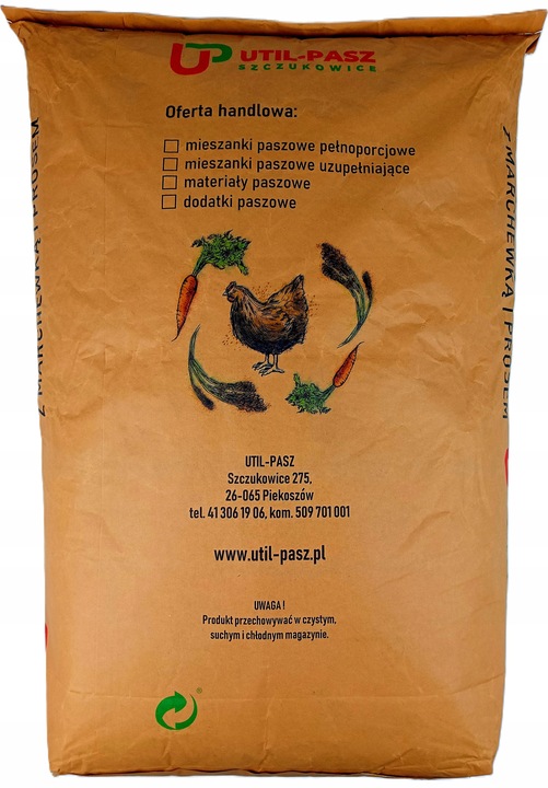 PASZA DLA KUR NIOSEK 25KG GRANULAT KARMA MIESZANKA Z MARCHEWKĄ I PROSEM