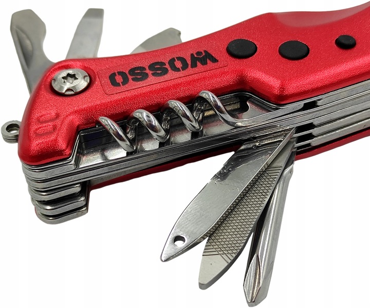 NÓŻ MULTITOOL SCYZORYK z LATARKA LED WIELOFUNKCYJNY 12w1 NOŻYK SKŁADANY PRO