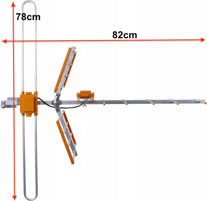 ANTENA TV NAZIEMNEJ Kierunkowa DVBT2 COMBO 4K do 200km na 3TV + KABEL