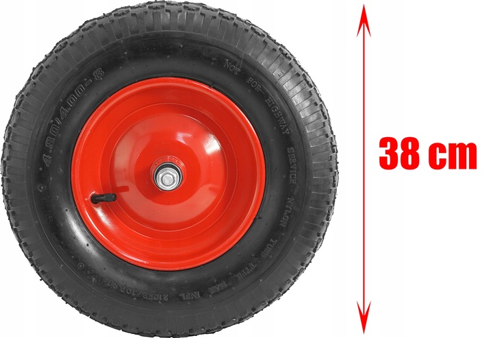 KOŁO KÓŁKO TACZKI TACZEK WÓZKA 400-8 6PR POMPOWANE Z OSIĄ OPONA MOCNE