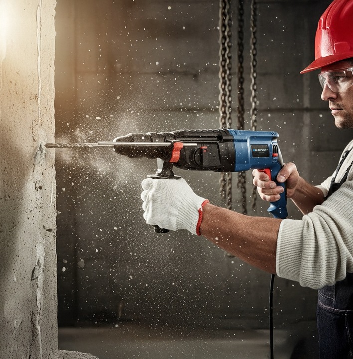 MŁOTOWIERTARKA MŁOT UDAROWY SDS+ 2,8J MOCNA 5300 BPM WALIZKA