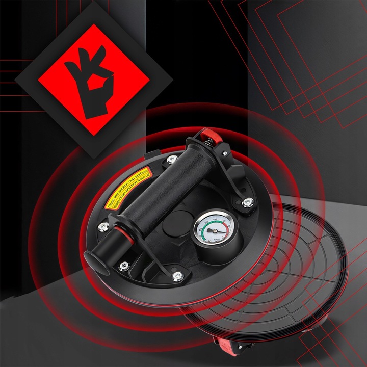 2X PRZYSSAWKA UCHWYT DO PŁYTEK GLAZURY SZYB 220KG Z POMPKĄ I