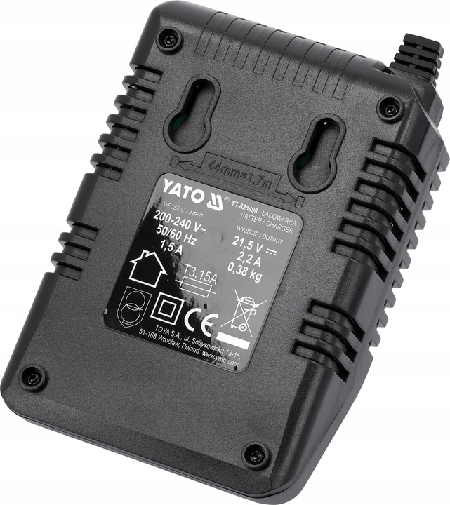 YATO ŁADOWARKA 2.2A DO AKUMULATORÓW BATERII ELEKTRONARZĘDZI SYSTEMU
