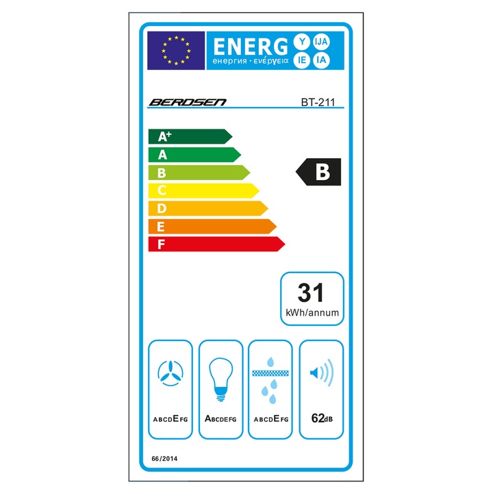 OKAP KUCHENNY 60cm KOMINOWY BT-211 BERDSEN
