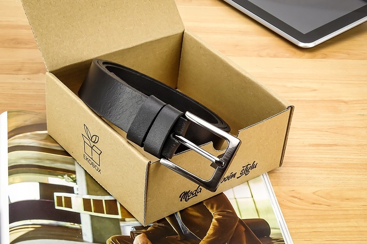 PASEK MĘSKI SKÓRZANY GRACIO DO SPODNI SKÓRA DŁUGOŚĆ PASKA 150 CM PREZENT