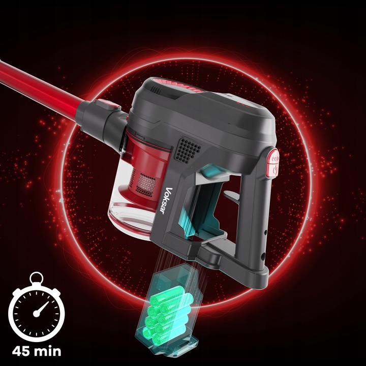 Bezprzewodowy Odkurzacz Pionowy VOKSAR A11s FLEX TUBE LED 5w1 HEPA