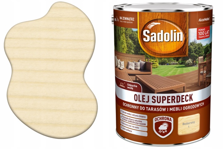 Olej do tarasów Sadolin Superdeck bezbarwny 5 l