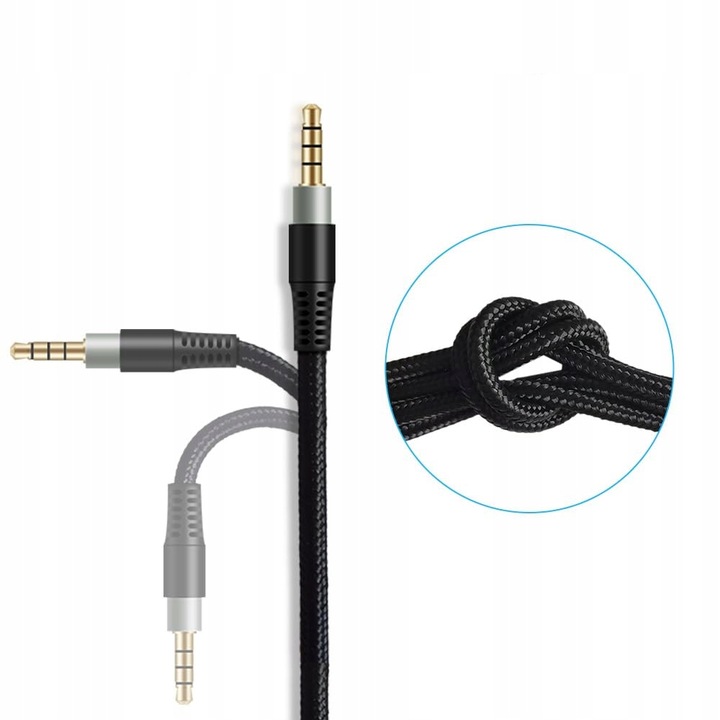 KABEL PRZEWÓD DO SŁUCHAWEK KINGSTON HYPERX CLOUD ALPHA SILVER 1,5 m +