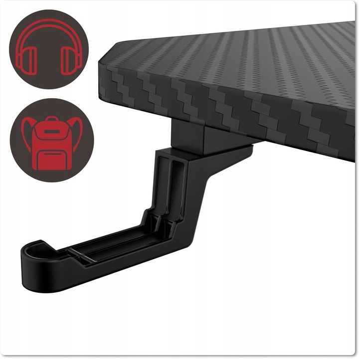 BIURKO DLA GRACZY GAMINGOWE KOMPUTEROWE SZKOLNE REGULOWANE 140 cm