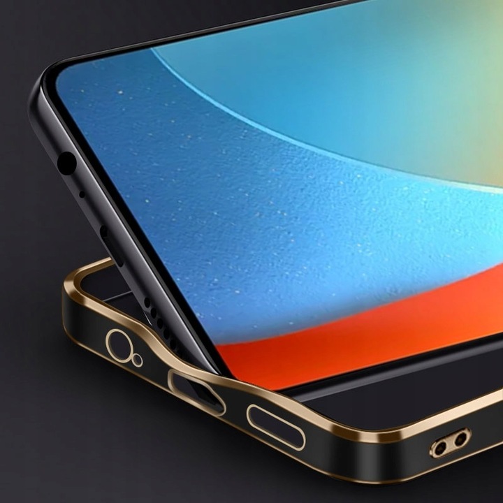 ETUI GLAMOUR GOLD CASE PLATING do MOTOROLA MOTO G85 5G +SZKŁO HARTOWANE