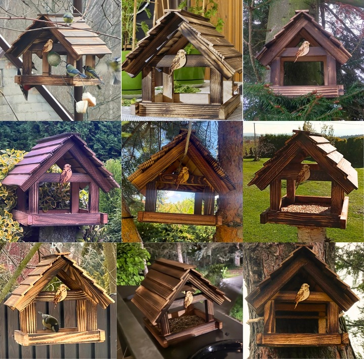 Karmnik Dla Ptaków Duży Na Prezent PREMIUM XXL Budka Ozdoba Ogrodu +