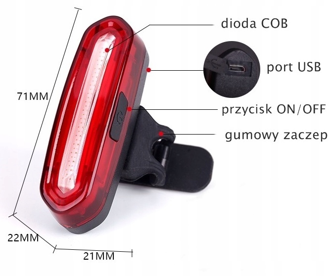 Oświetlenie rowerowe Specter ProLight2 1200lm +tył