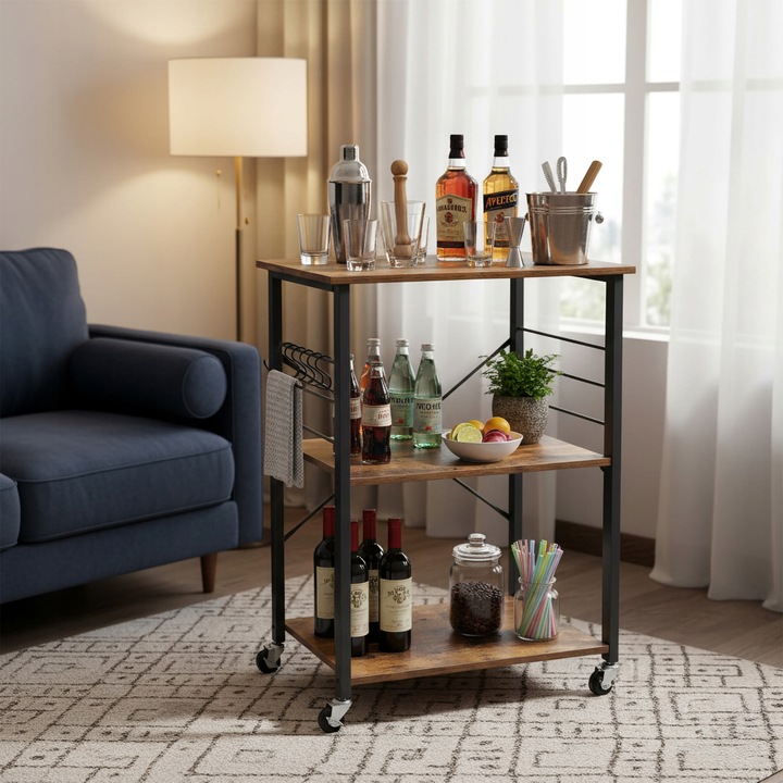 SZAFKA MOBILNA REGAŁ NA KÓŁKACH PÓŁKA WÓZEK STOLIK DO KUCHNI SALONU