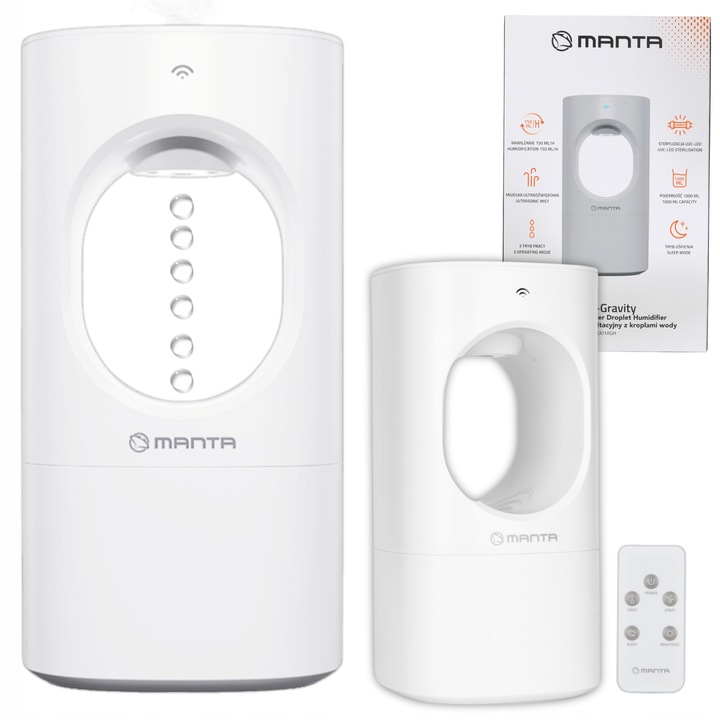 NAWILŻACZ powietrza LAMPKA NOCNA mgiełka ANTYGRAWITACYJNY