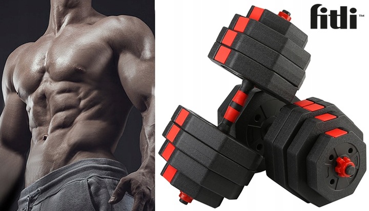 Hantle regulowane bitumiczne 40kg ZESTAW HANTLI 2x20kg obciążenie