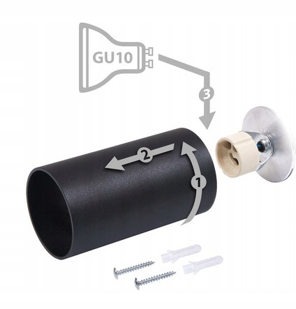 LAMPA sufit KINKIET ŚCIENNY regulowany SPOT 2 GU10