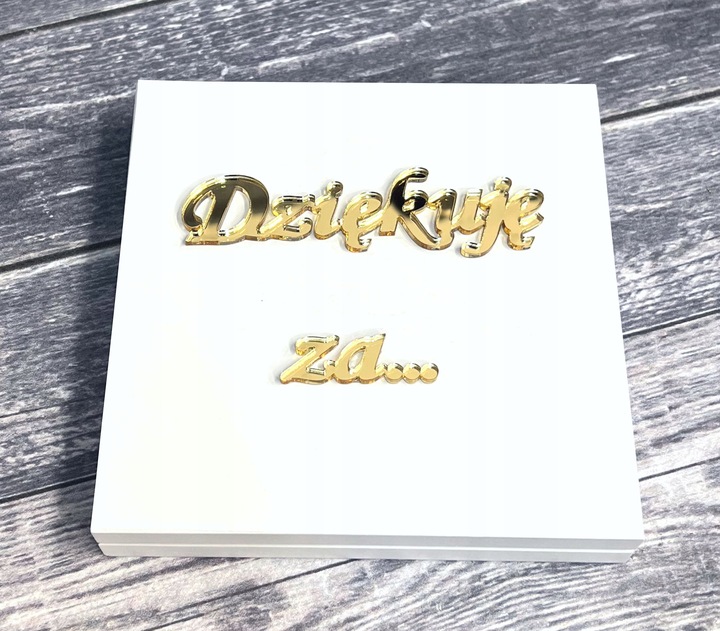 Podziękowanie dla Chrzestnych i Dziadków Rodziców Prezent Pierwsza Komunia