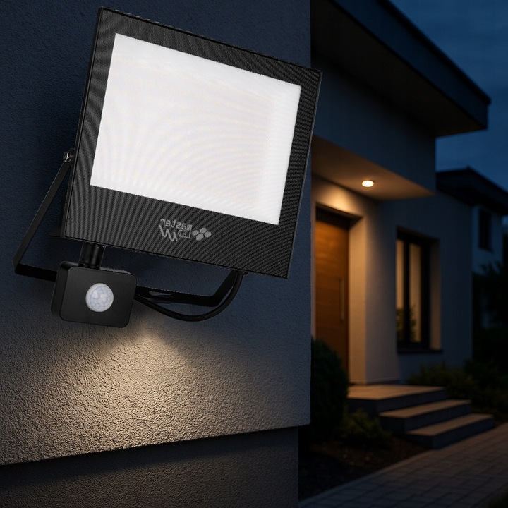 HALOGEN LED z czujnikiem ruchu naświetlacz lampa 100W 4500K ZEWNĘTRZNY