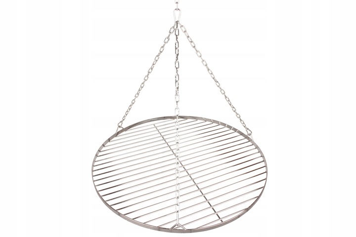 GRILL OGRODOWY TRÓJNÓG KUTY + RUSZT 60 CM WISZĄCY