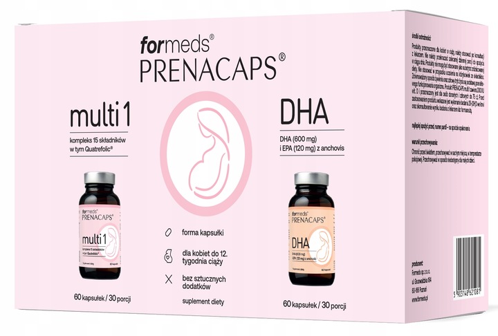 ForMeds PRENACAPS MULTI 1 + DHA EPA witaminy CIĄŻA Niacyna Kwas foliowy