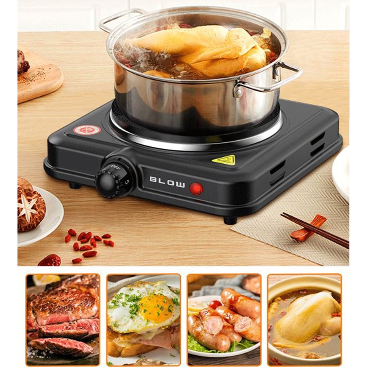 KUCHENKA ELEKTRYCZNA JEDNOPALNIKOWA PRZENOŚNA POLOWA TURYSTYCZNA 1000W