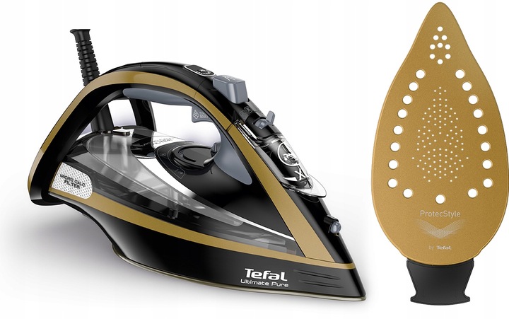 Żelazko parowe Tefal Ultimate PURE FV9865 3000 W mocne 250g/min Anti-Drip