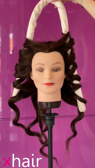 Wałek do kręcenia włosów Opaska do loków Lokówka na noc SATYNOWY PAPILOTY