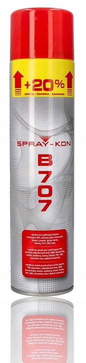 B707 SPRAY-KON KLEJ KONTAKTOWY 600ml laminaty HPL obrzeża MDF HDF guma