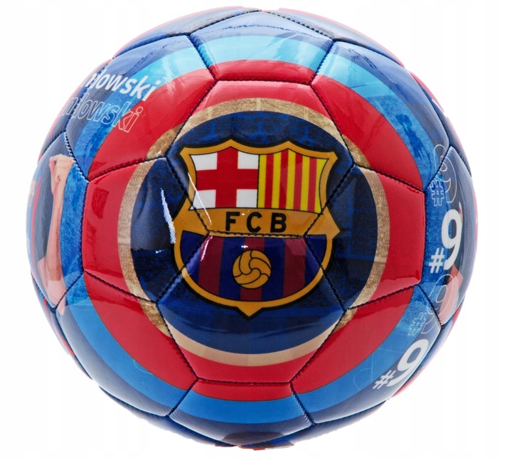 ORYGINALNA PIŁKA NOŻNA FC BARCELONA r5 LEWANDOWSKI DO NOGI NA TRAWĘ